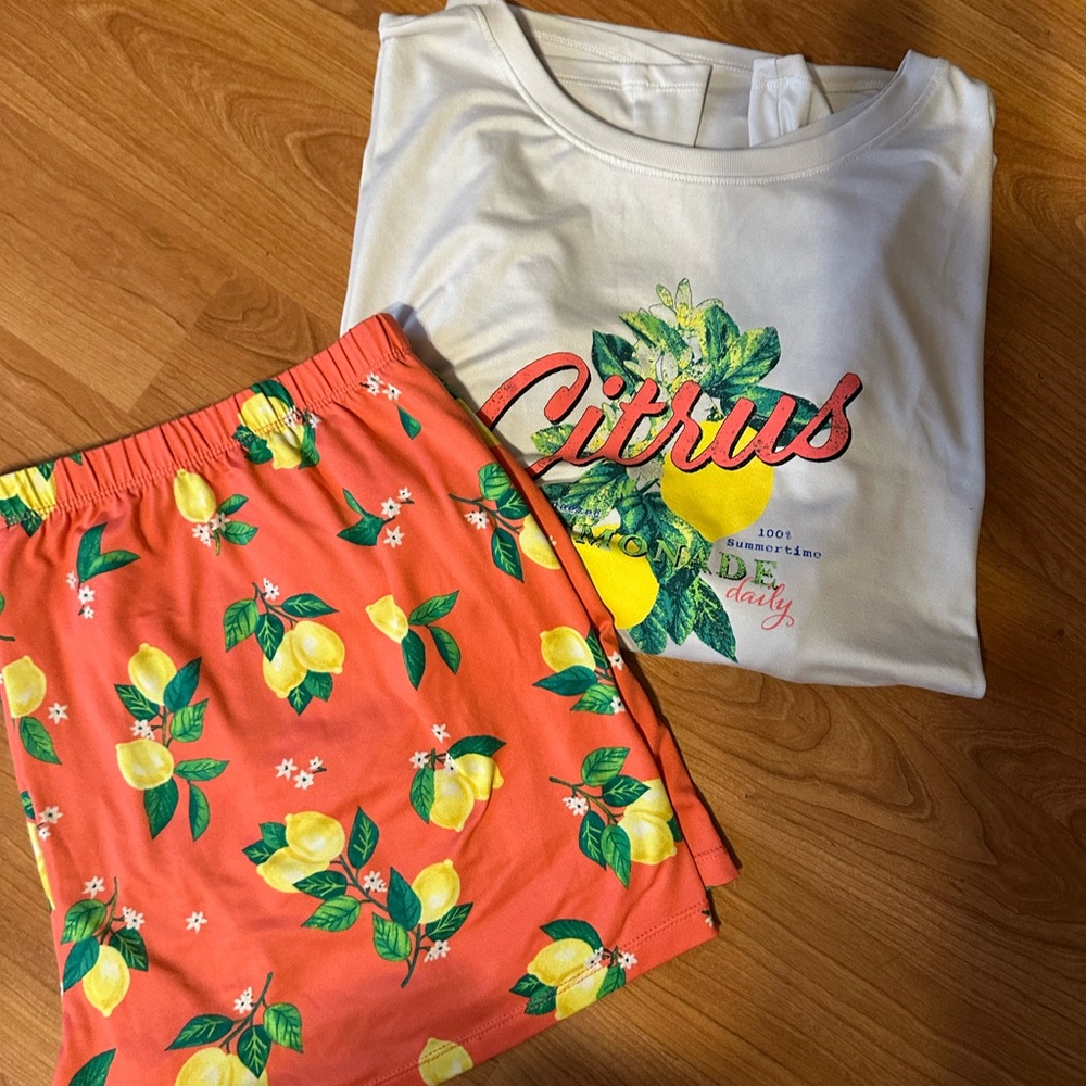 Citrus Print Pajama Set